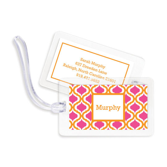 Kate Tangerine and Raspberry Luggage Tags